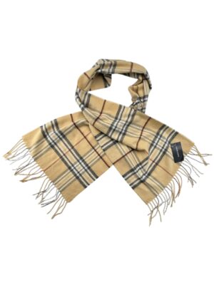 DUNNES STORES Szal Damski Beżowy Kratka ONE SIZE