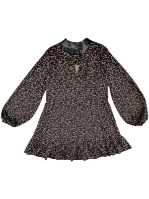 BY O LA LA...! Sukienka Damska Czarna Kwiatowe S
