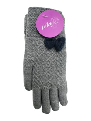 LILLEY Rękawiczki Damskie Szare ONE SIZE