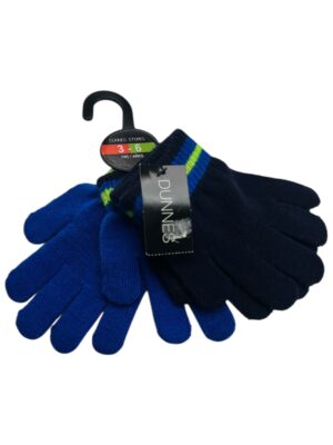 DUNNES 2-Pack STORES Rękawiczki Dziecięce Niebieskie 116