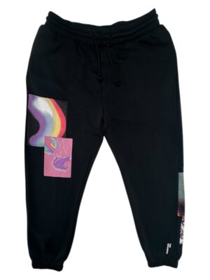 ZARA Spodnie Dresowe Damskie Czarne Print L