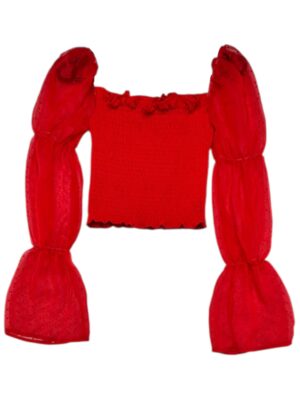 BOOHOO Bluzka Damska Czerwona S