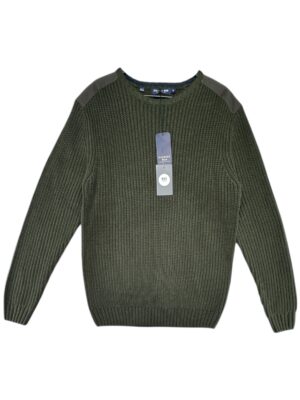 PREMIER MAN Sweter Męski Zielony M