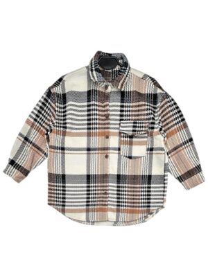 NEXT Koszula Dziecięca Czarno-Beżowa 128 (123 - 128 cm)