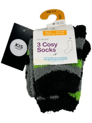 PRIMARK 3-Pack Skarpety Dziecięce Wielokolorowe 23-26
