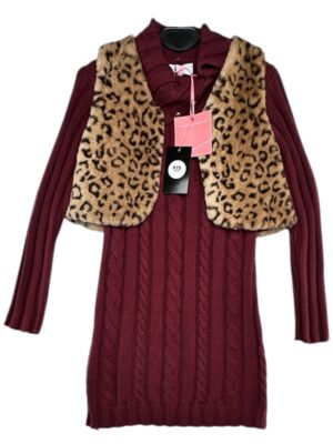 LULURAIN Komplet Dziecięcy Bordowy 140