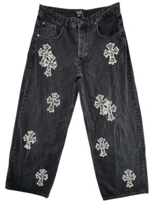 BOOHOOMAN Jeansy Męskie Czarne L (50)