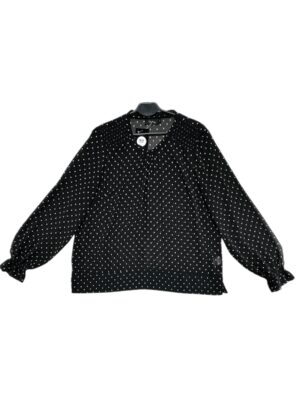 VANTING Bluzka Damska Czarna Groszki XL