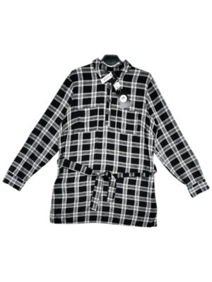 GEORGE Tunika Damska Czarna Kratka XL