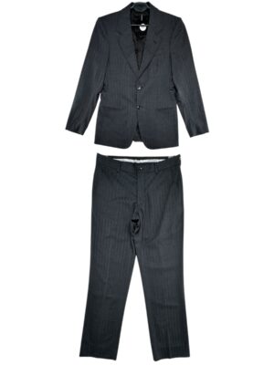 INSPIROWANA Komplet EMPORIO ARMANI Garnitur Męski Szary M Wełna