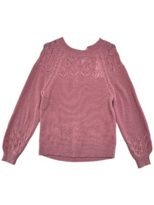 LOVE ROSES Sweter Damski Różowy XL