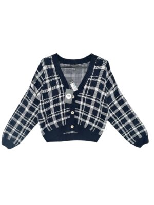 PRIMARK Sweter Damski Czarny Kratka S