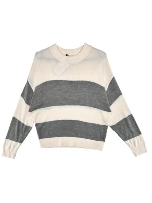 H&M Sweter Damski Szary i Biały S