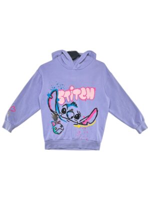DISNEY STITCH Bluza Dziecięca Fioletowa Rozmiar 134
