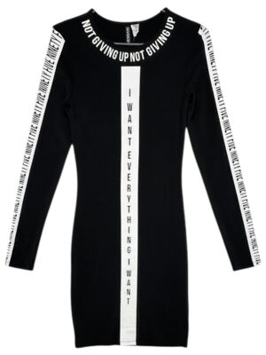 H&M Sukienka Damska Czarna Nadruk XS