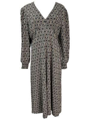 DUNNES Sukienka Damska Beżowa Geometryczna XXL