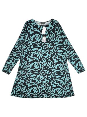 PAPAYA Sukienka Damska Zielona Wzór 4XL