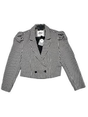 ONLY Marynarka Damska Czarna Pepitka L