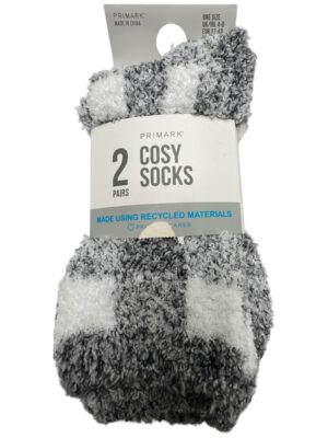 PRIMARK 2-Pack Skarpety Damskie Szare Wielopak 37-42