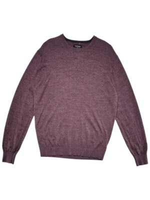 BRUUN & STENGADE Sweter Męski Fioletowy XL Wełna