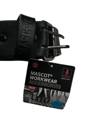 MASCOT Pasek Męski Czarny ONE SIZE Skóra naturalna