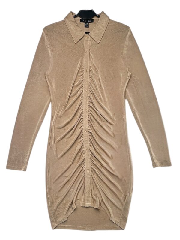 AMISU Sukienka Damska Beżowa XL
