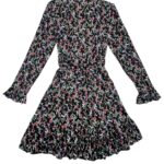JPOM Sukienka Damska Czarna Kwiatowa M/L - zdjęcie 2