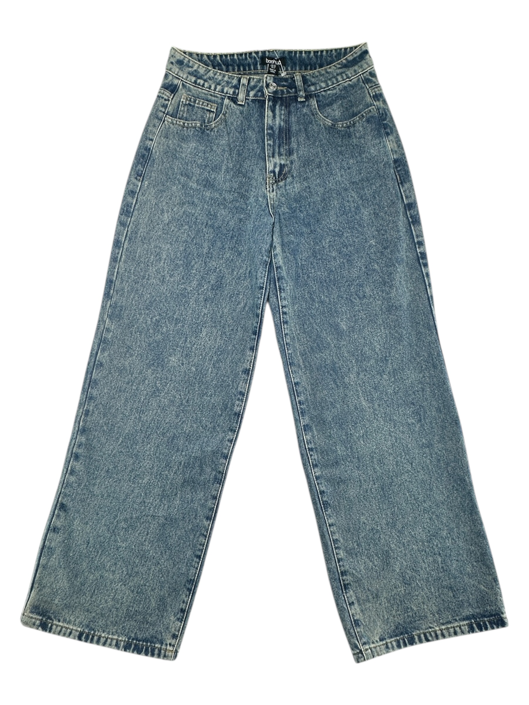 BOOHOO Jeansy Damskie Niebieskie M