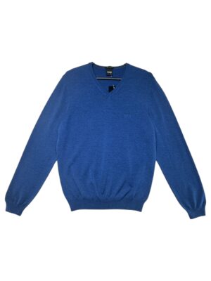 HUGO BOSS Sweter Męskie Niebieski S Wełna