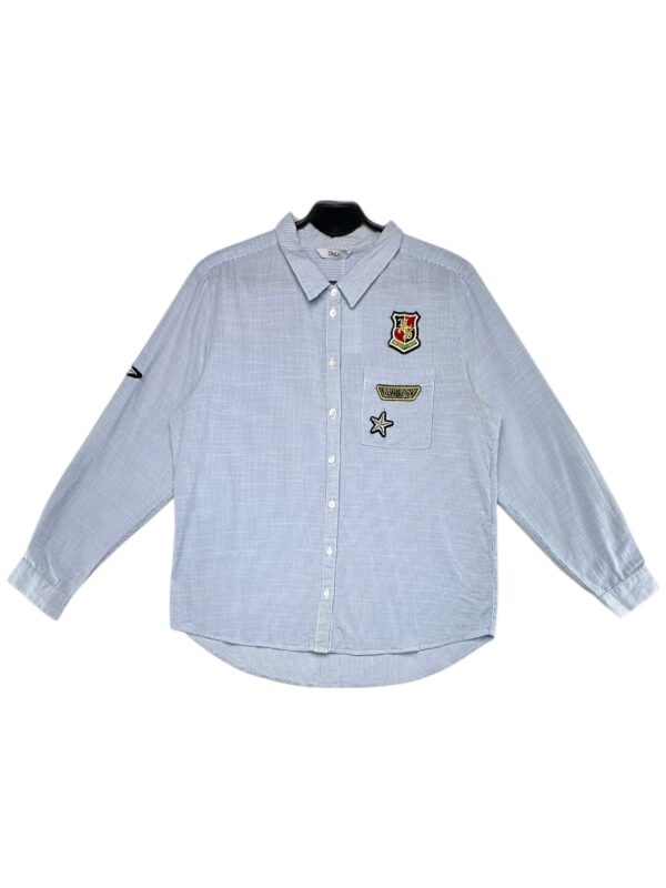 ONLY Koszula Damska Niebieska Naszywki M