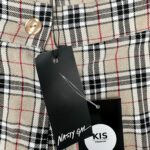 NASTY GAL Spodnie Damskie Beżowe Kratka M - zdjęcie 3