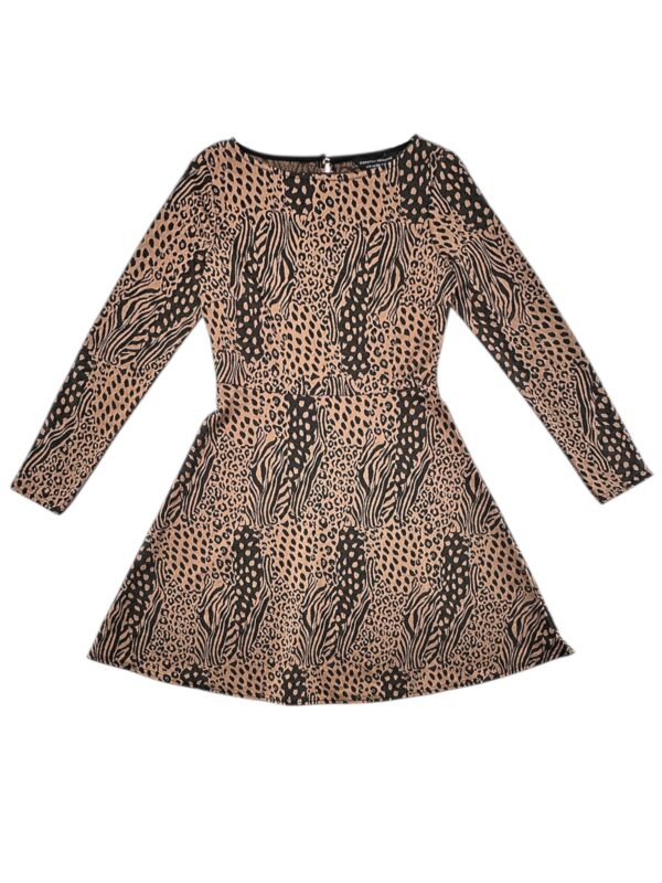 DOROTHY PERKINS Sukienka Damska Beżowa Zwierzęcy S