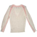 REISS Sweter Damski Beżowy z różowymi akcentami XS Kaszmir - zdjęcie 2