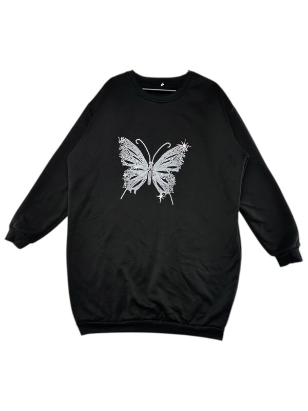 Bluza Damska Czarna 4XL 100% Poliester