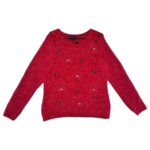 PARAMOUR Sweter Damski Czerwony XL - zdjęcie 1