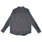 PAPAYA Koszula Damska Czarna Srebrne Paski XXL - zdjęcie 2