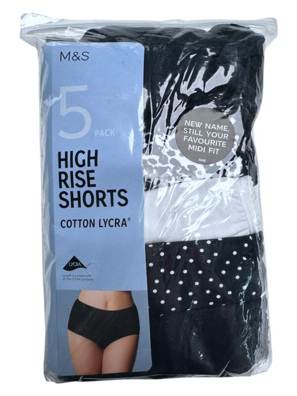 M&S Majtki Damskie Czarna 5-Pack XL
