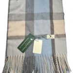 HOUSE OF TWEED Szal Damski Beżowy Niebieski ONE SIZE - zdjęcie 1