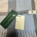 HOUSE OF TWEED Szal Damski Beżowy Niebieski ONE SIZE - zdjęcie 3