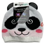 BRIGHTEYES Czapka Dziecięce Biała Czarne LED ONE SIZE - zdjęcie 1