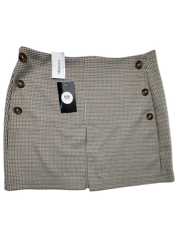 GEORGE Spódnica Damska Czarno-Biała Kratka XL