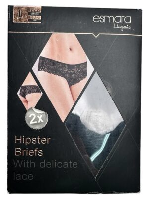 ESMARA Majtki Damskie Czarna 2-Pack L