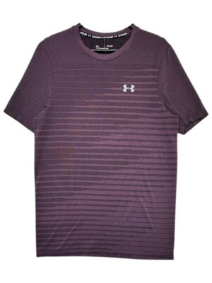 UNDER ARMOUR Koszulka Męska Fioletowa Paski M