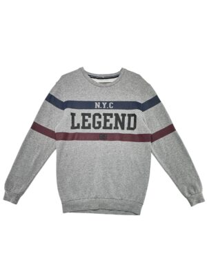 HOUSE Bluza Męskie Szara Napis M