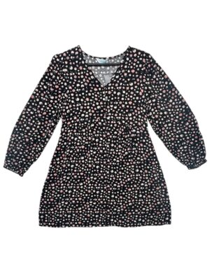 PRIMARK Sukienka Dziecięca Czarna Kwiatowa 152
