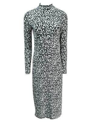 GEORGE Sukienka Damska Biała Zwierzęca S