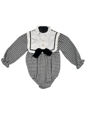 BE CHICK Body Dziecięce Czarnobiałe Pepitka 86