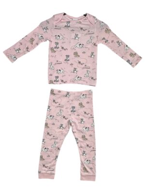 DISNEY Komplet Piżama Dziecięca Różowa Wzór 92