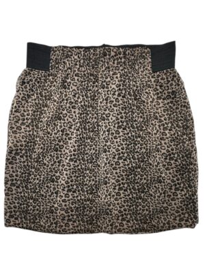 AMISU Spódnica Damska Beżowa z Wzorem Zwierzęcym L