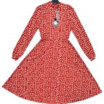 BOOHOO Sukienka Damska Pomarańczowo Biała M - zdjęcie 1